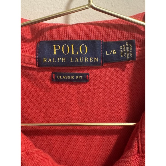 Polo Ralph Lauren Red Polo Men's Size Large - Picture 3 of 3